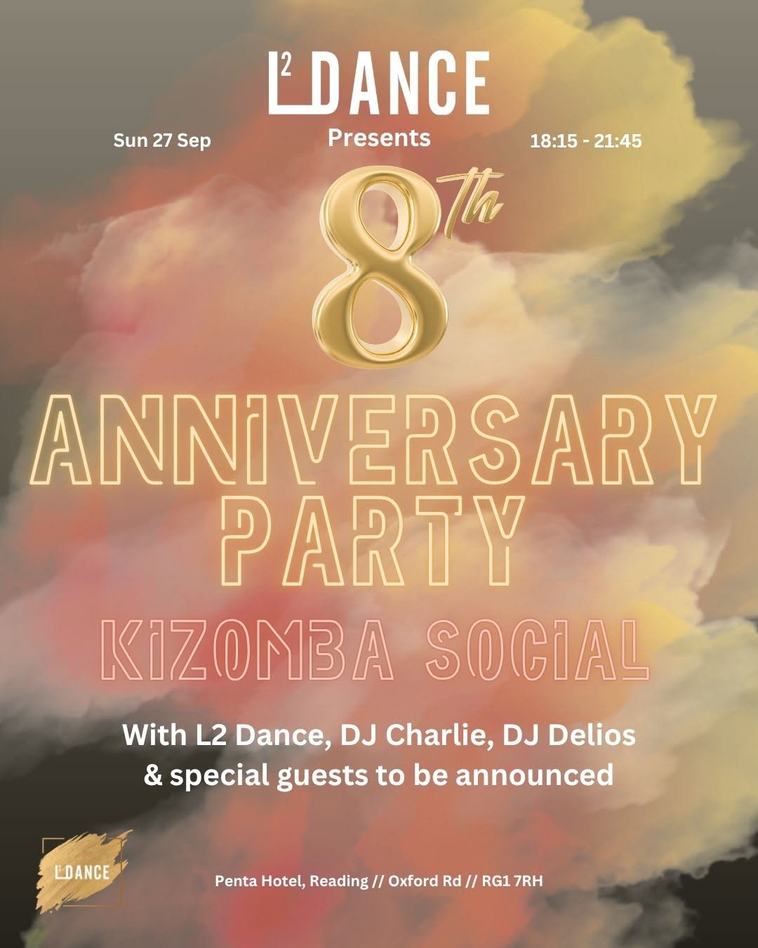 L2 Dance - 8 Year Anniversary Kizomba Party 🎉💛🎉
