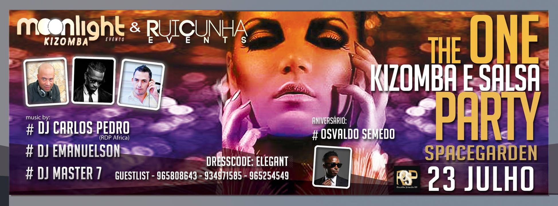 Moonlight Kizomba events & Rui Cunha events apresentam "The ONE Kizomba & Salsa Party" in Space Garden