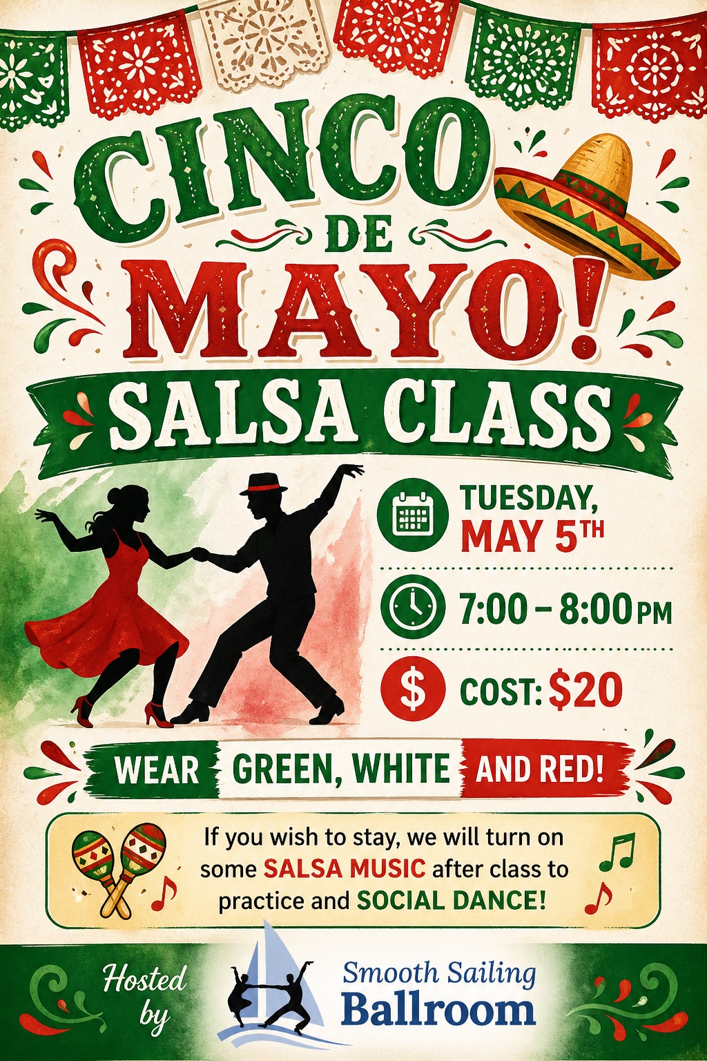 Special Cinco de Mayo Salsa Class & Social!