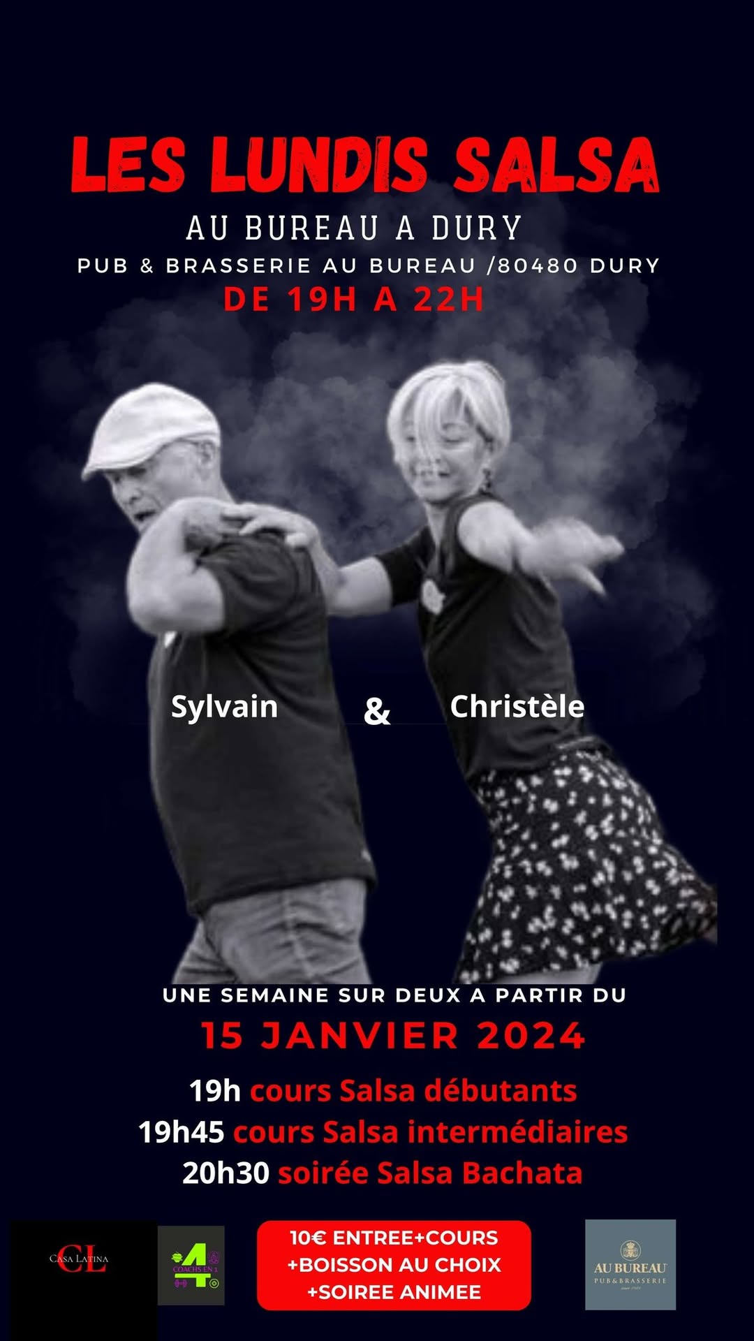 Les lundis Salsa Au Bureau à Dury