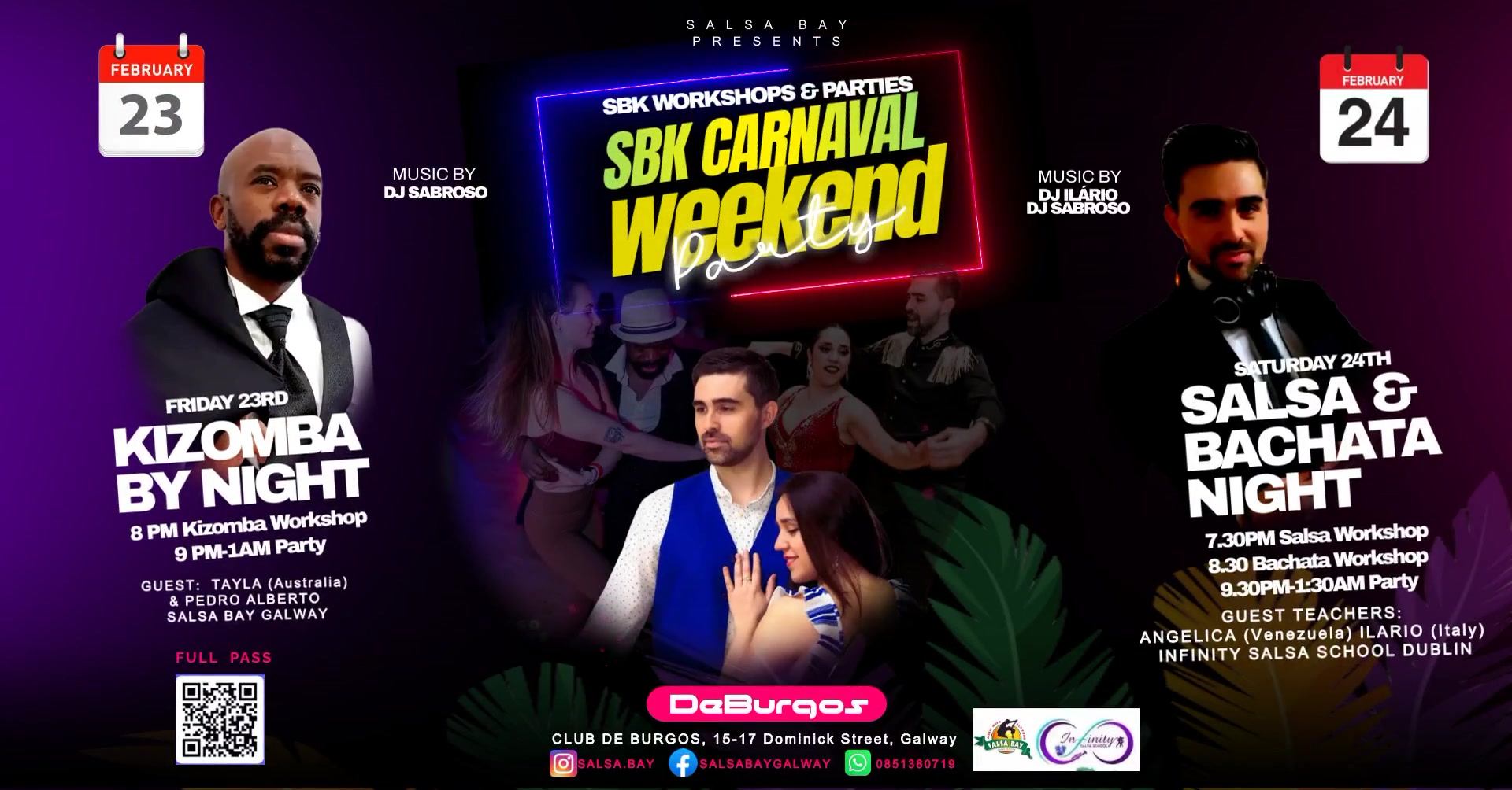 S.B.K CARNAVAL WEEKEND: Salsa Bachata Kizomba - Workshops & Parties