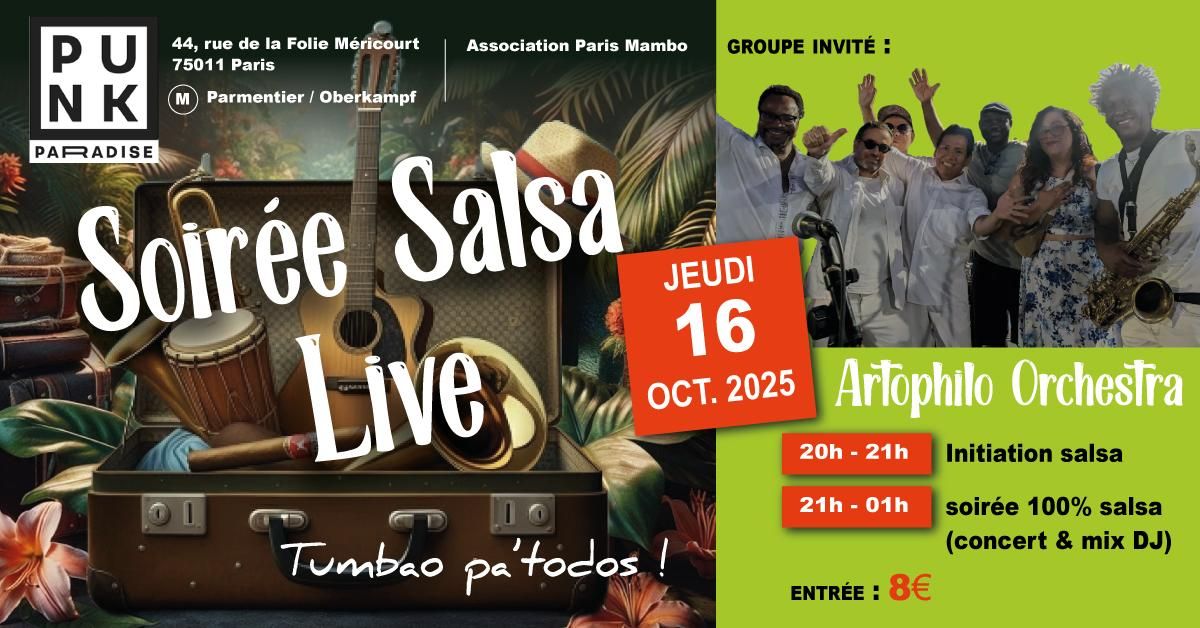 Soirée Salsa Live (Paris 11) - Asso Paris Mambo