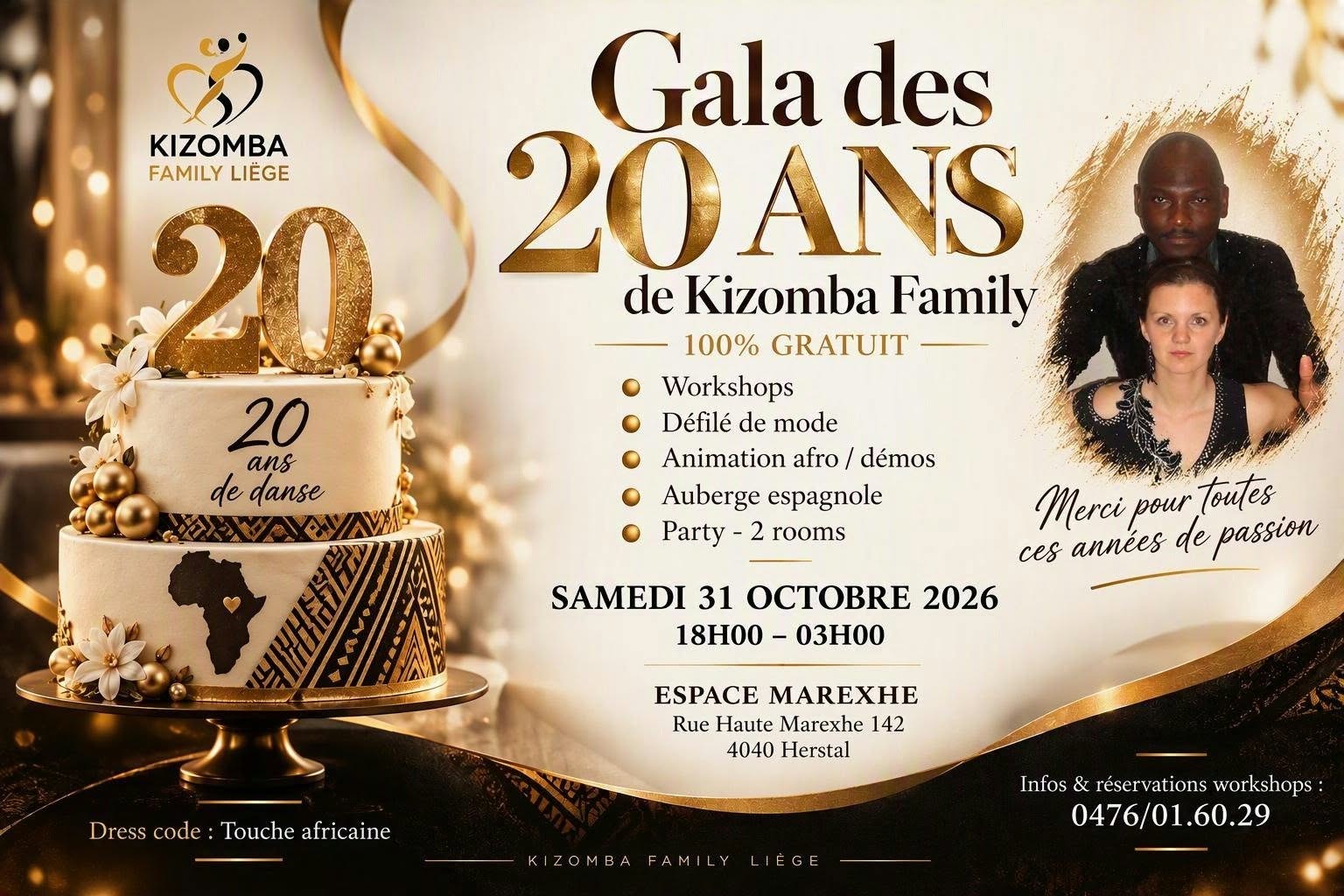 Gala des 20 ans Kizomba Family Liège