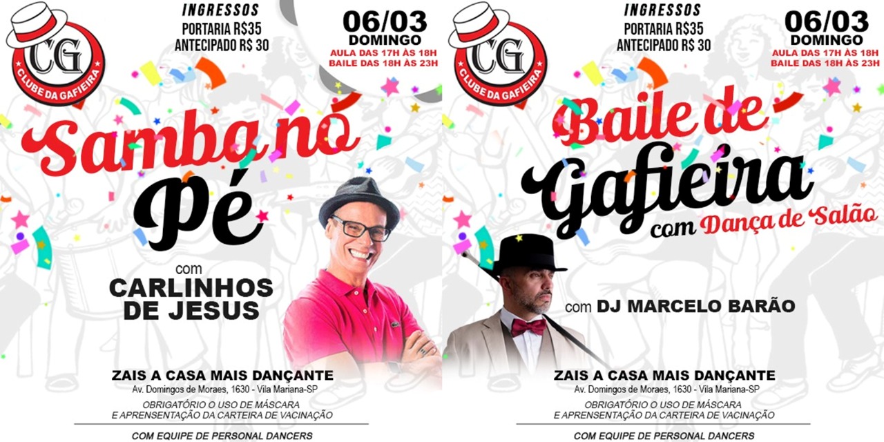 Samba no Pé com Carlinhos de Jesus e Baile com DJ Barão