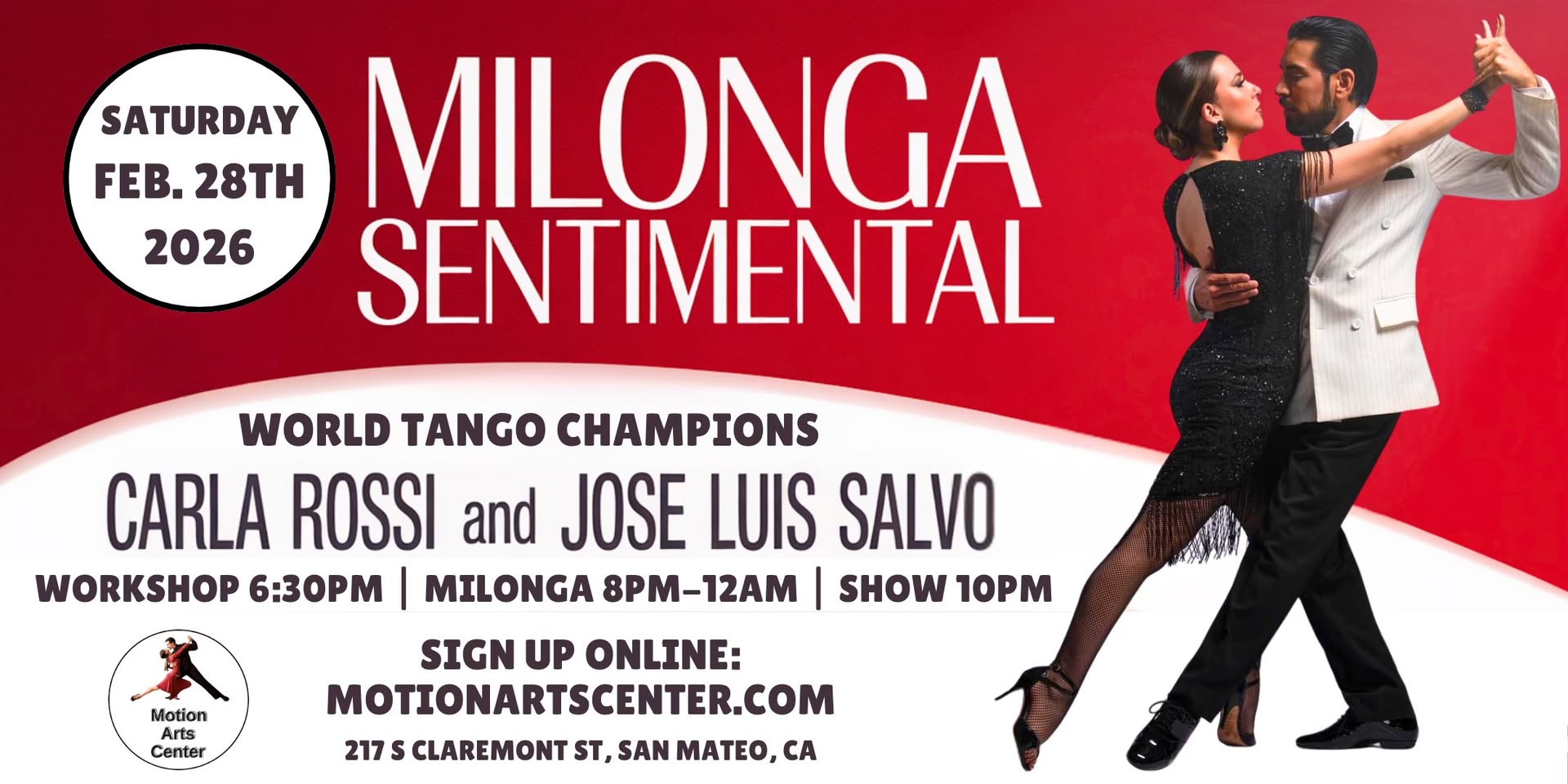 MILONGA SENTIMENTAL with WORLD TANGO CHAMPIONS CARLA ROSSI and JOSE LUIS SALVO!