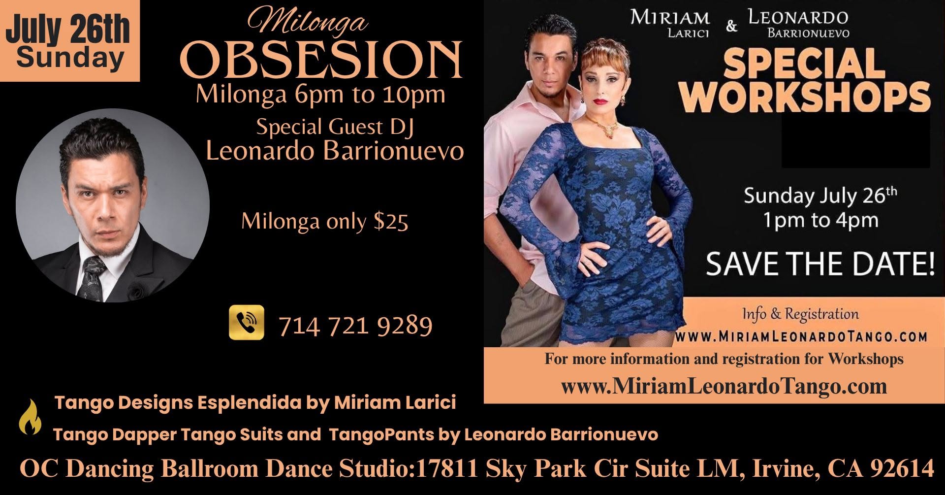 🔥Milonga Obsesion-Guest DJ Leonardo Barrionuevo 🔥