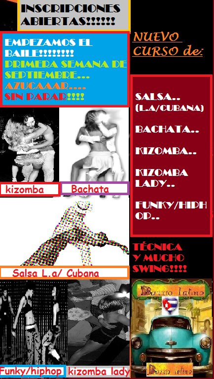 CLASES en BARRIO LATINO Masnou, este MIERCOLES!!!