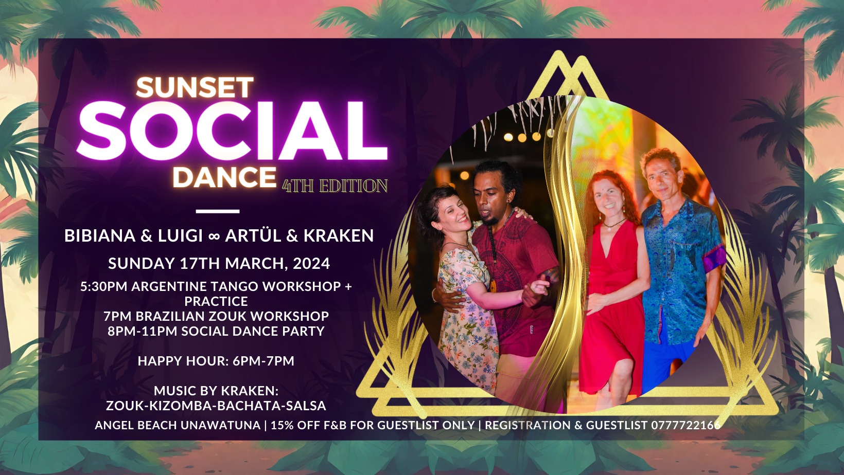SUNSET SOCIAL DANCE 4th Edition @ Unawatuna 🇱🇰