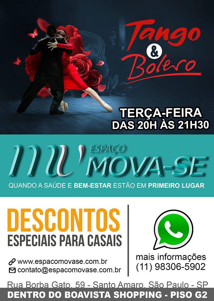 Curso Regular de Tango e Bolero Espaço Mova-se Boavista Shopping