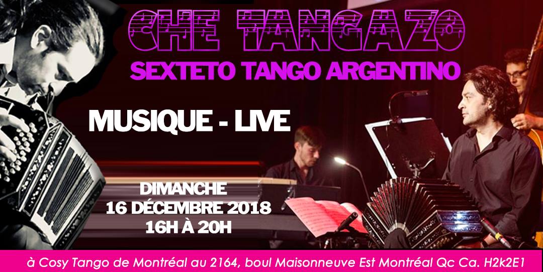 Tango argentin musique live l'orchestre Che Tangazo