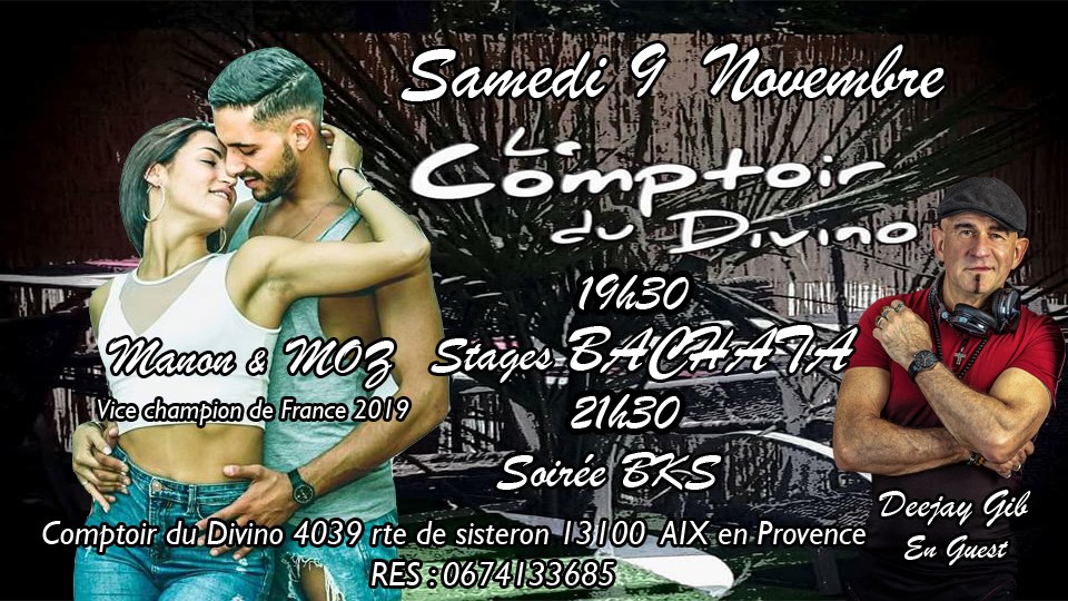 Samedivino Stages Bachata Moz & Manon Soirée BKs Dj Gib