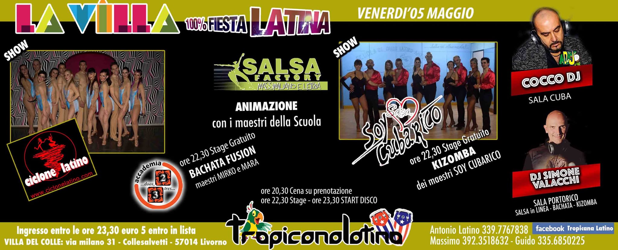 100% Festa Latina il Venerdi di Villa Del Colle