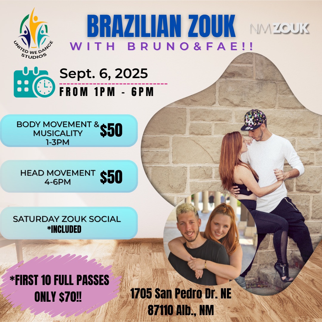 Brazilian Zouk Workshops With Bruno & Fae!! 🤩