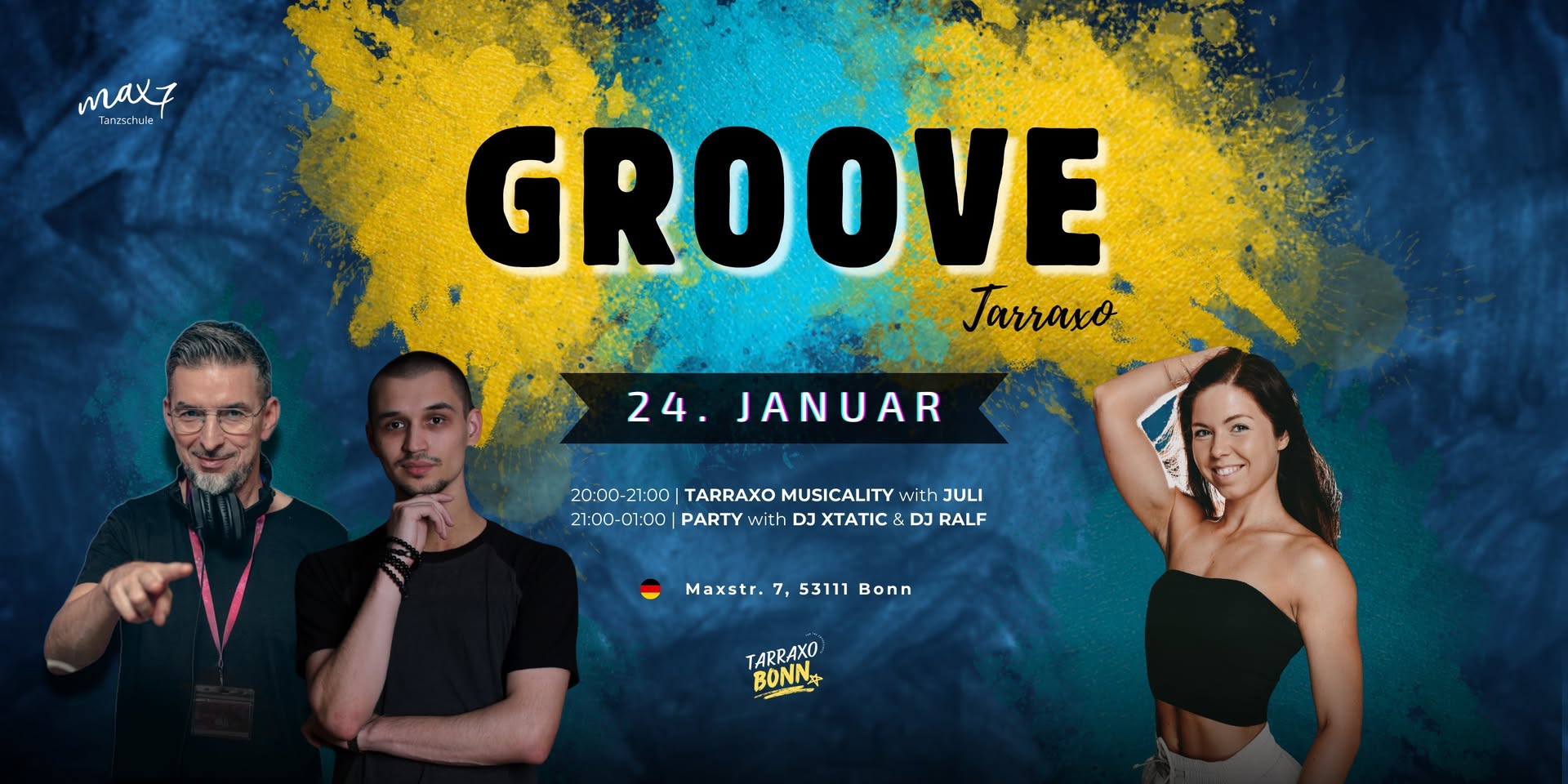GROOVE Tarraxo Bonn Workshops & Party January 24th
