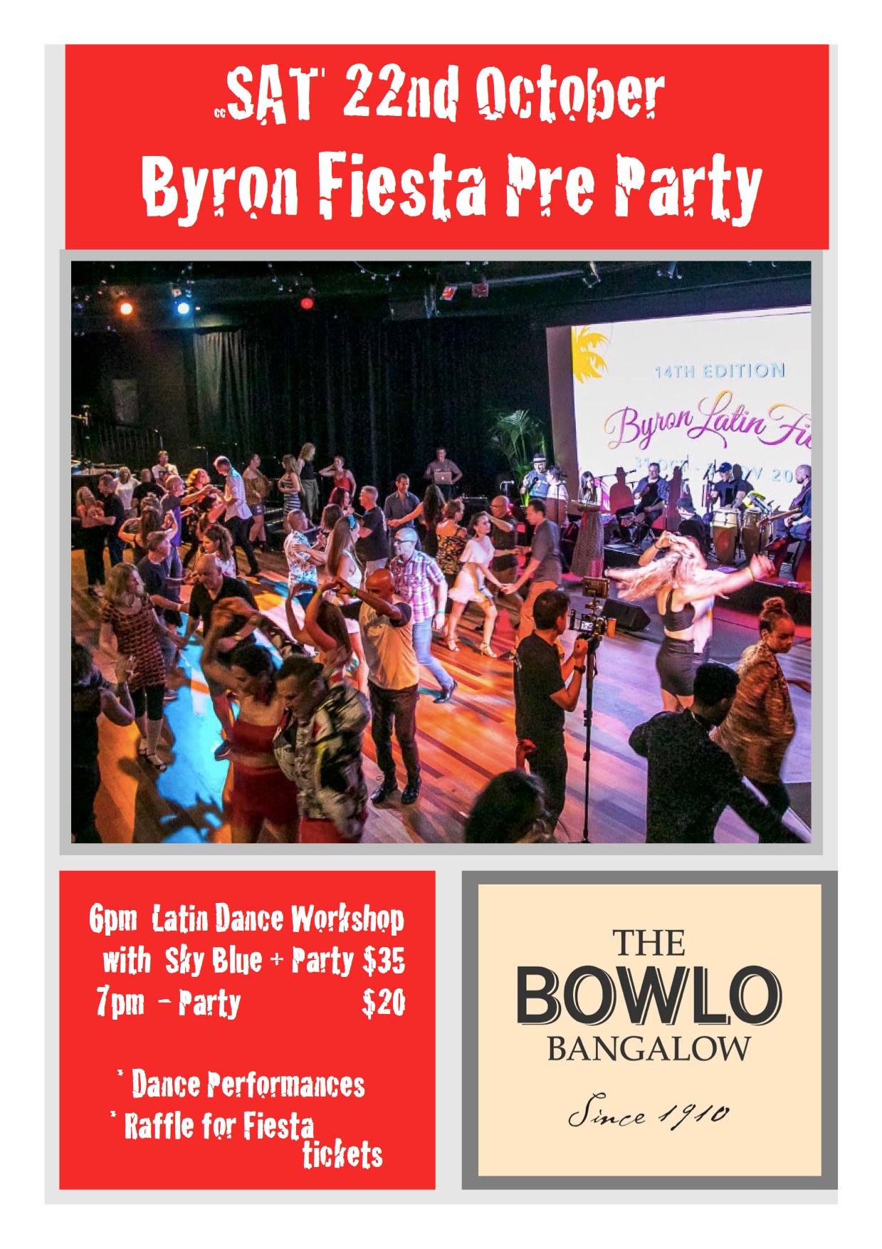 Byron Fiesta WarmUp Party Sat 22nd Oct