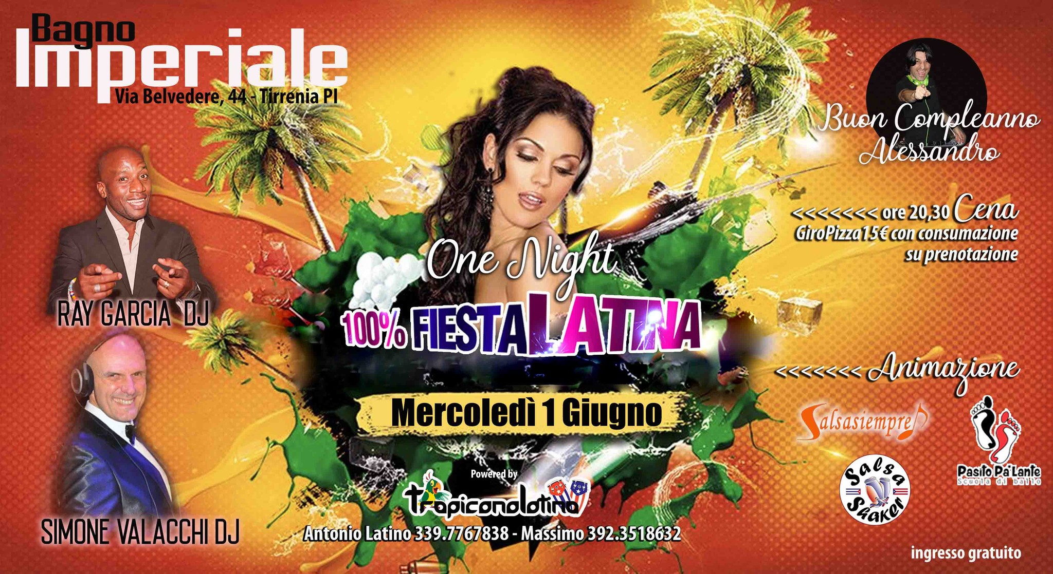 ONE NIGHT 100%FestaLatina - Bagno Imperiale Tirrenia