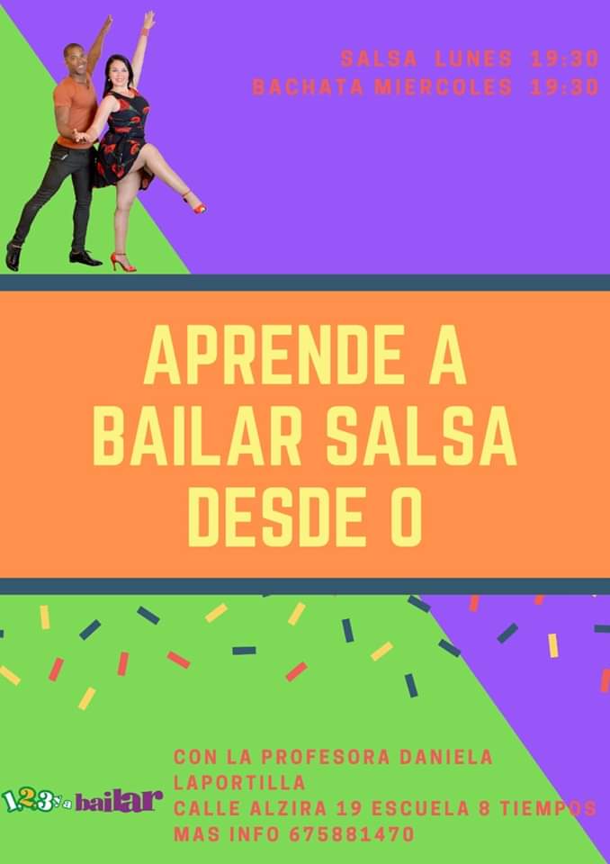 Aprende a bailar desde 0 % salsa y bachata en Marzo 2020