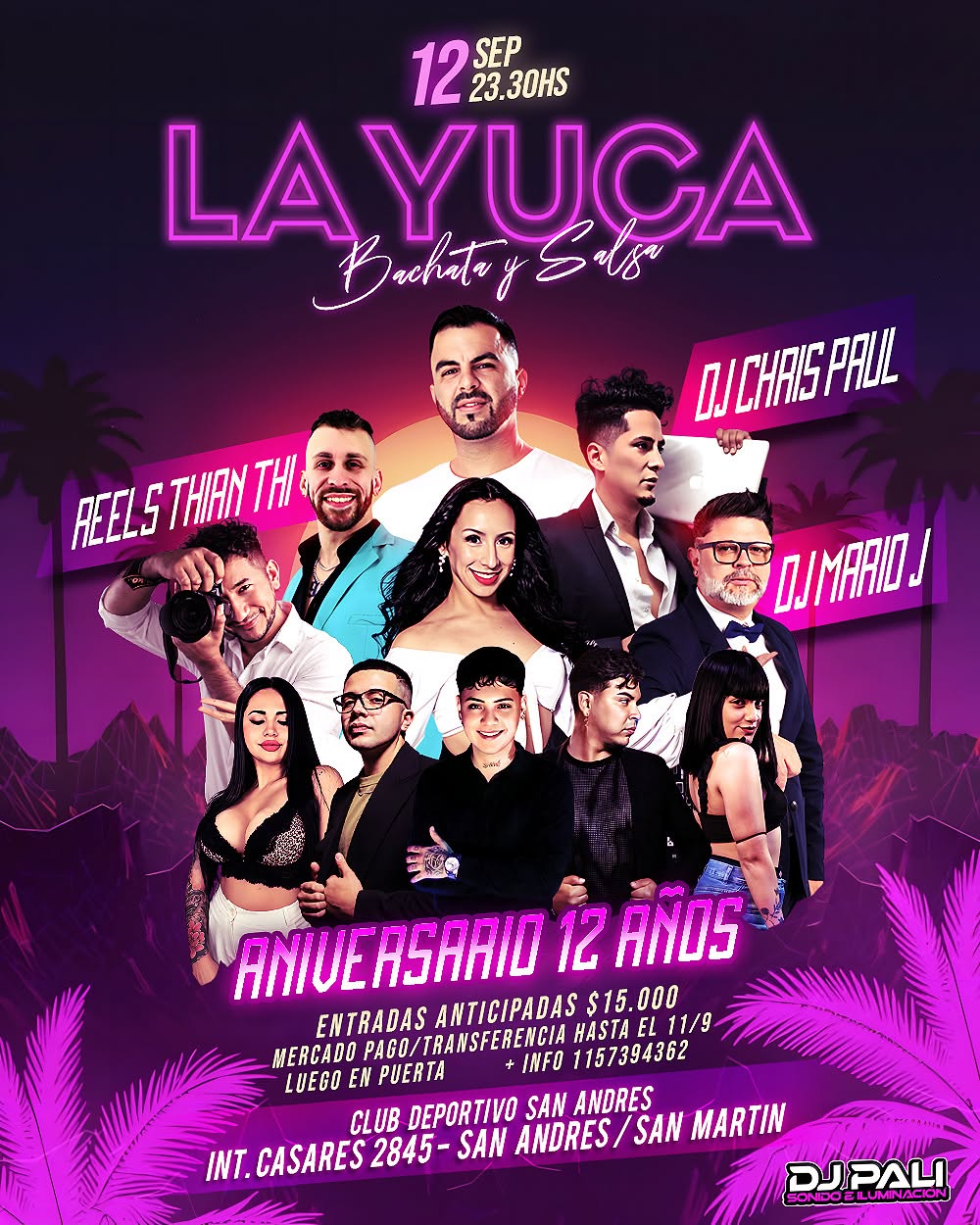 *La Yuca Bachata y Salsa #34 - Aniversario 12 años - Sab. 12 Sept. 23.30hs - Club San Andres*