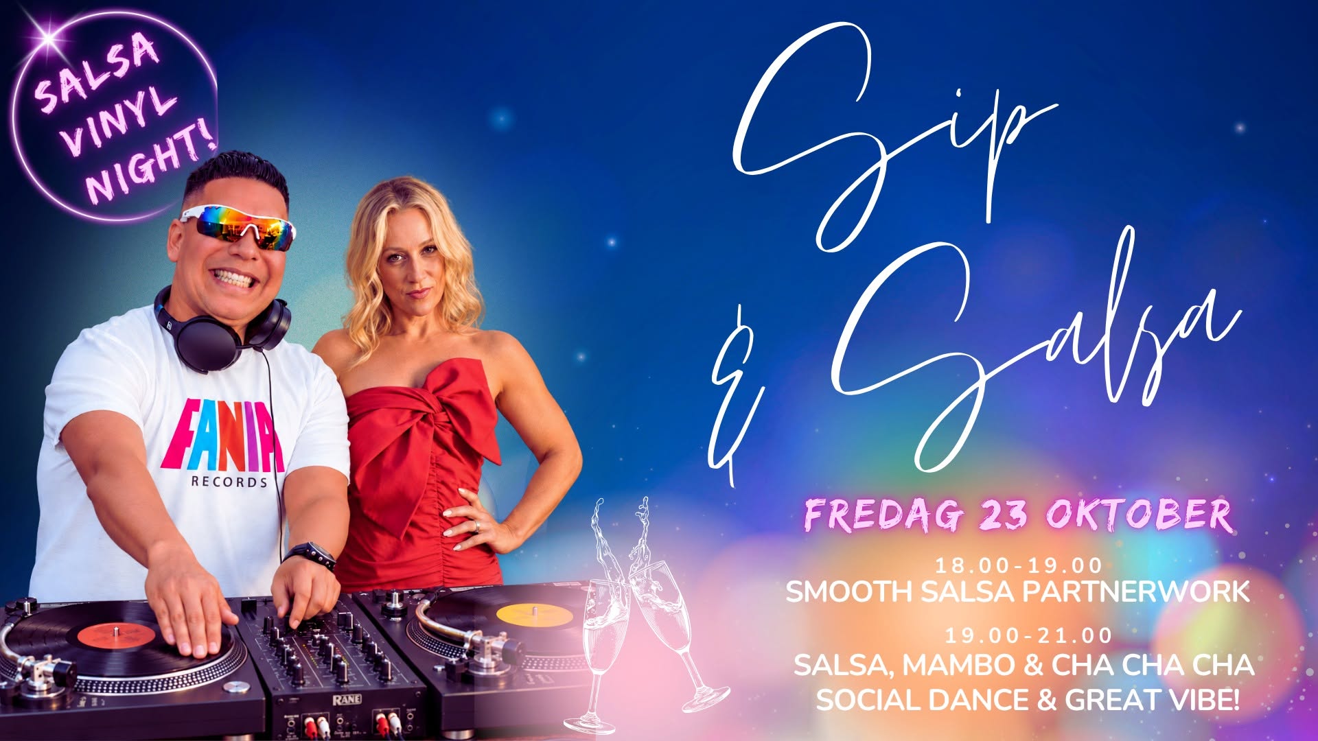 Sip & Salsa! Salsa VINYL NIGHT med Dj SueCombo!