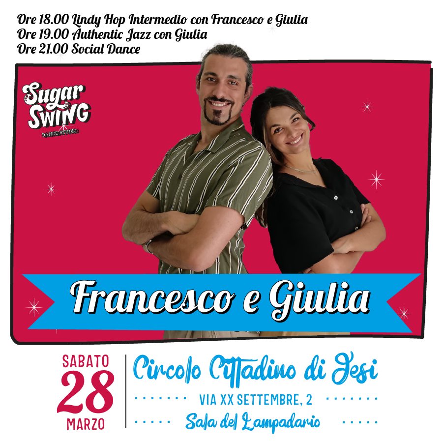 Workshop + Social Dance a Jesi con Francesco e Giulia