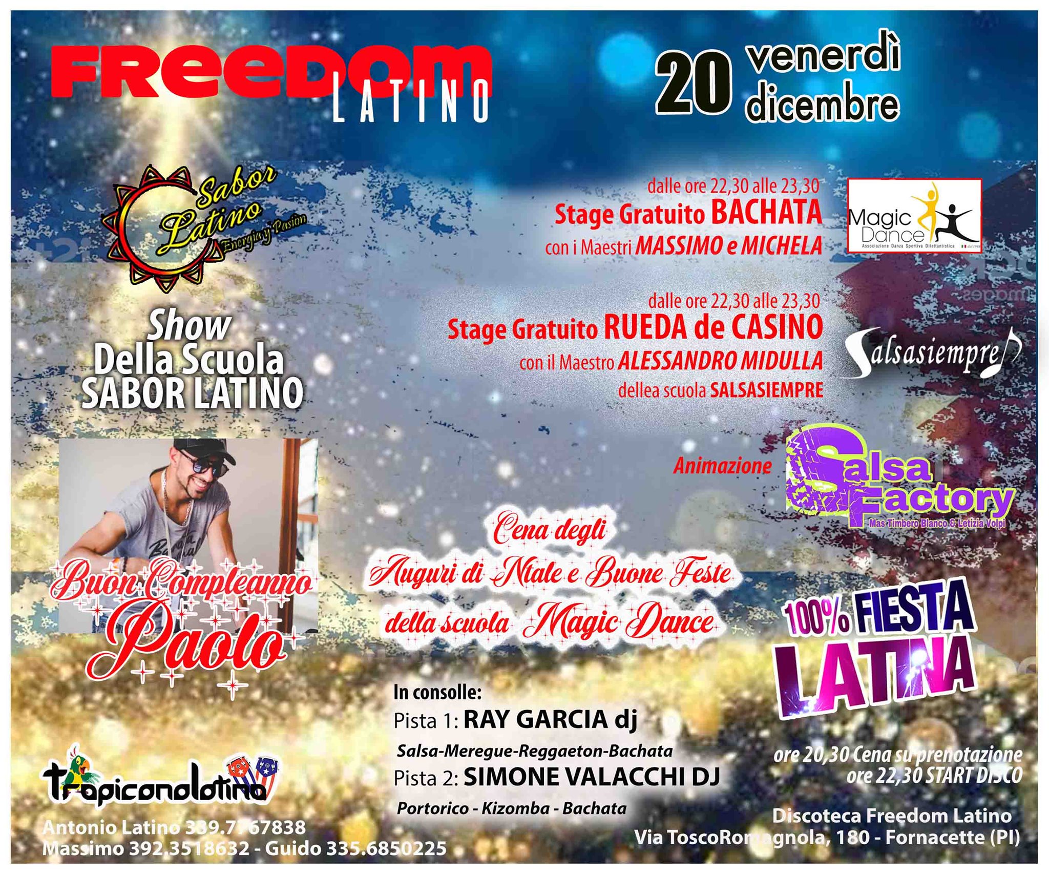 100% FestaLatina il venerdi Latino al Freedom
