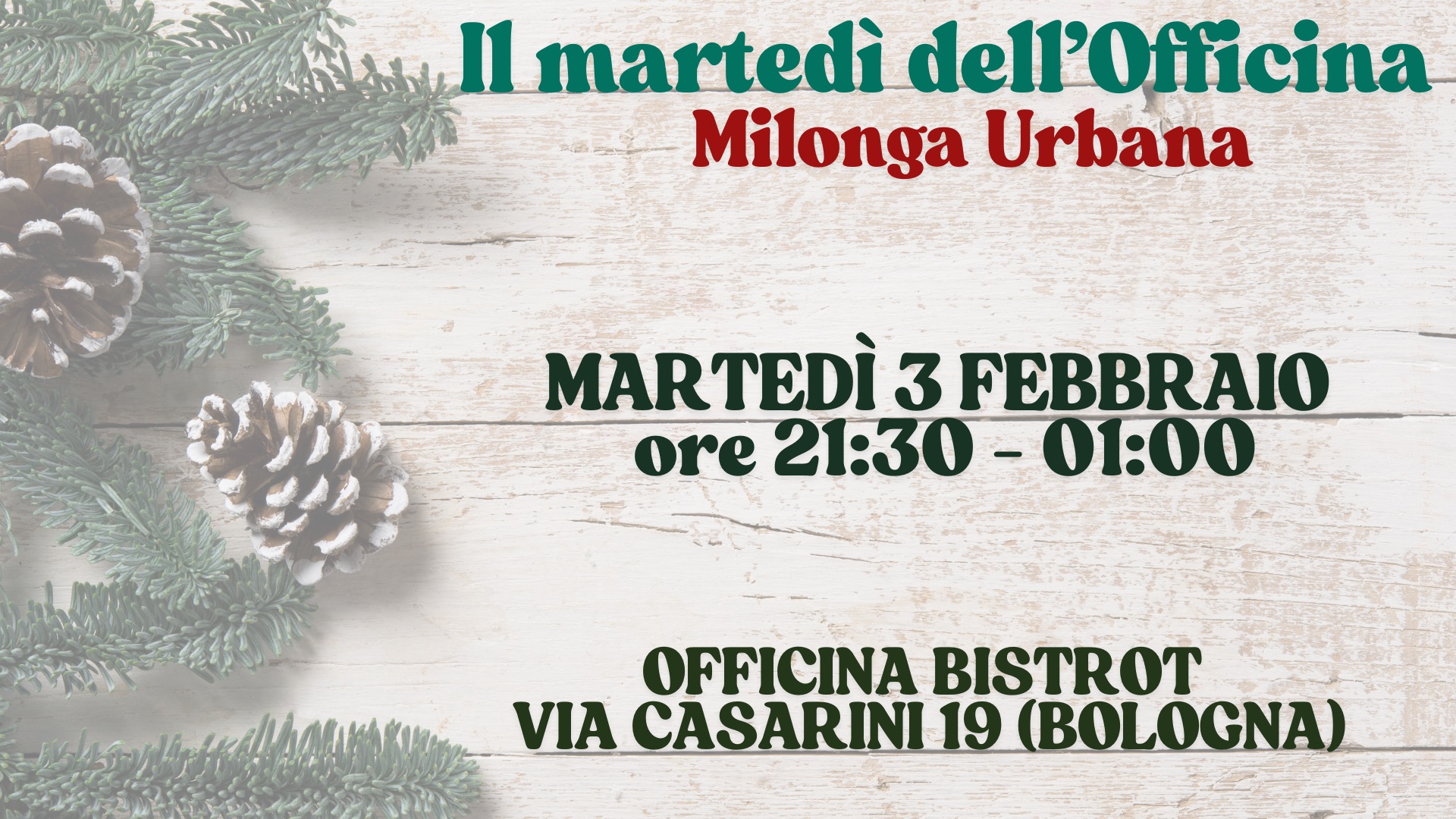 Il martedì dell’Officina - Milonga urbana