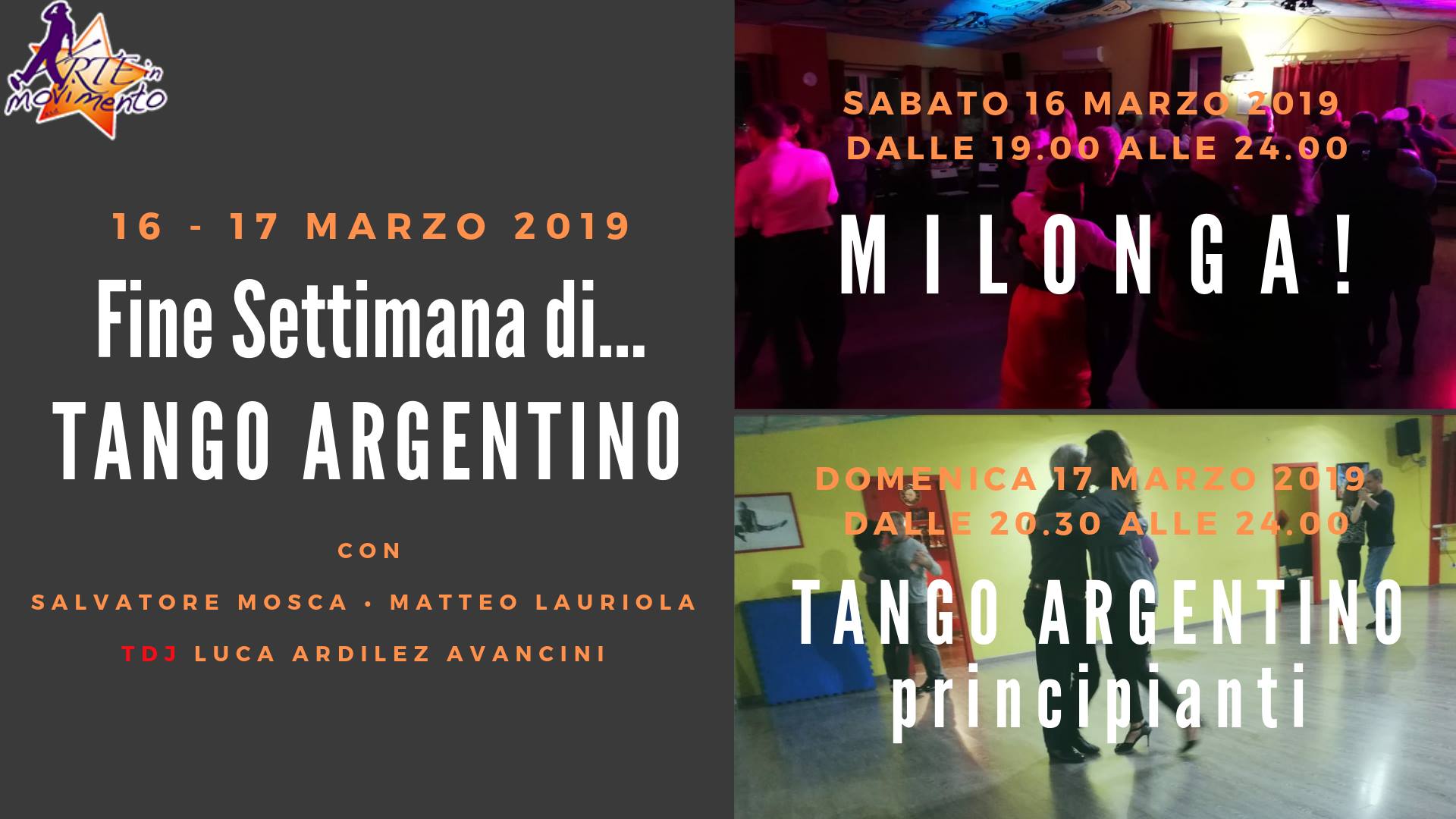 Fine Settimana di "Tango Argentino" - Milonga e Lezione