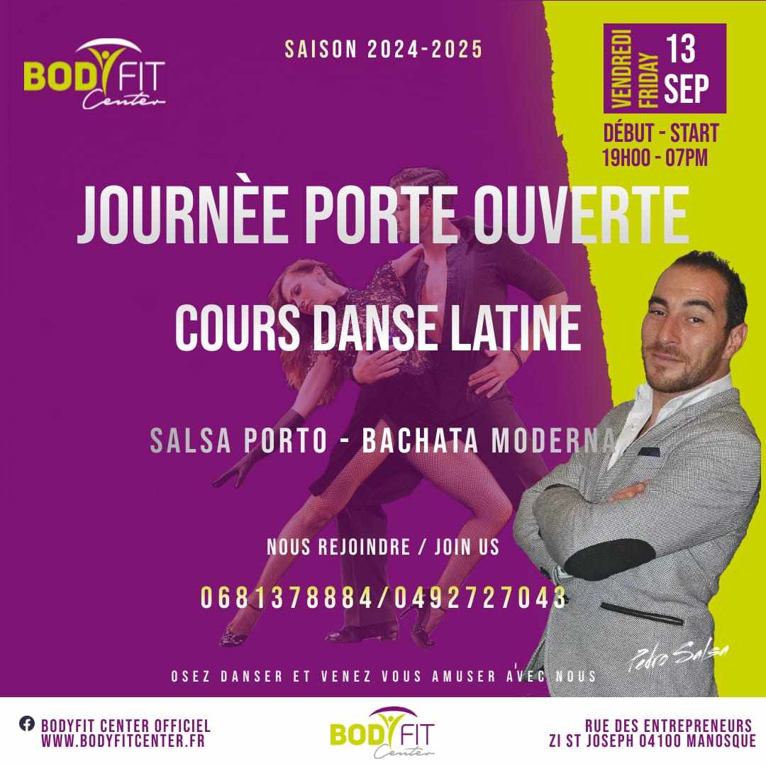 JOURNÉE PORTE OUVERTE - COURS DANSE LATINE