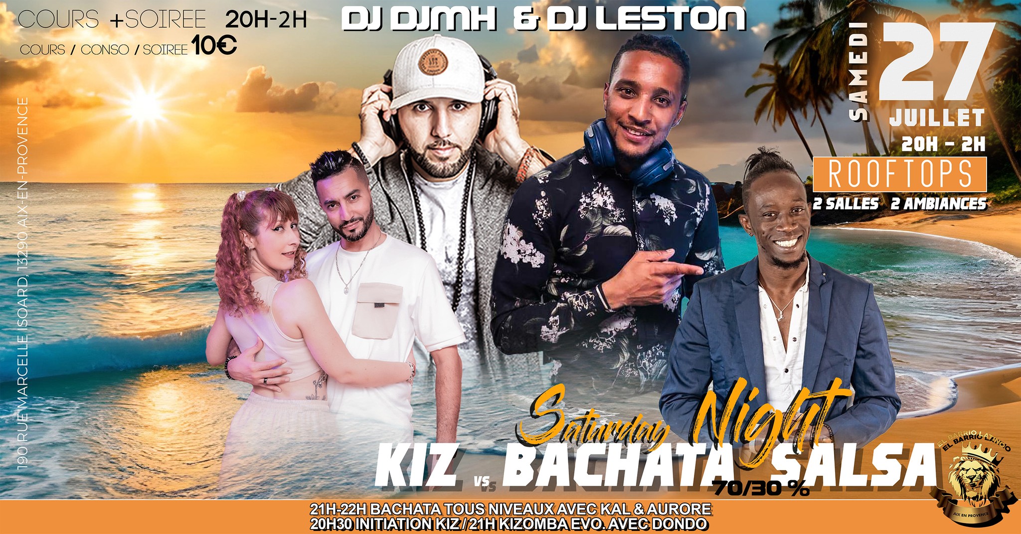 Saturday Night Bachata Salsa vs KIz - SAMEDI 27 JUILLET