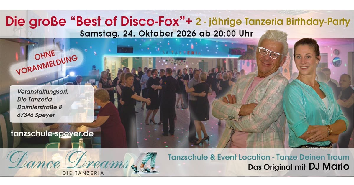 2-jährige La Tanzeria Birthday Party mit Best of Disco-Fox