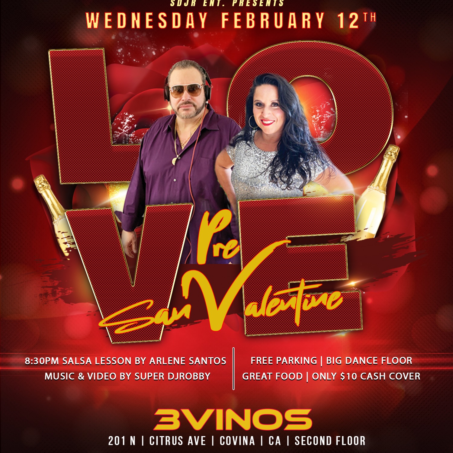 TONIGHT ❤️ PRE VALENTINES ❤️ AT 3VINOS