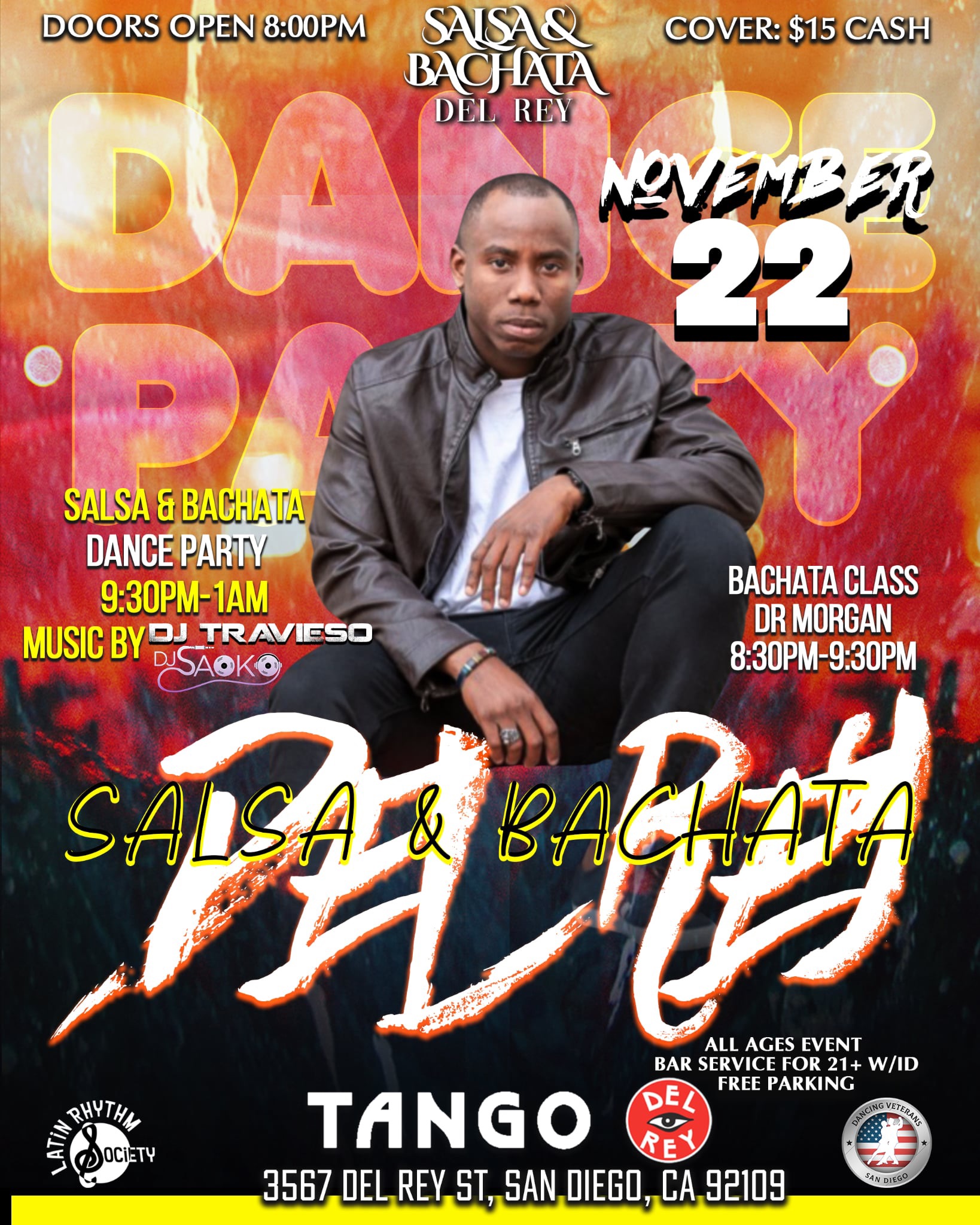 Salsa & Bachata Del Rey Saturday NOV 22