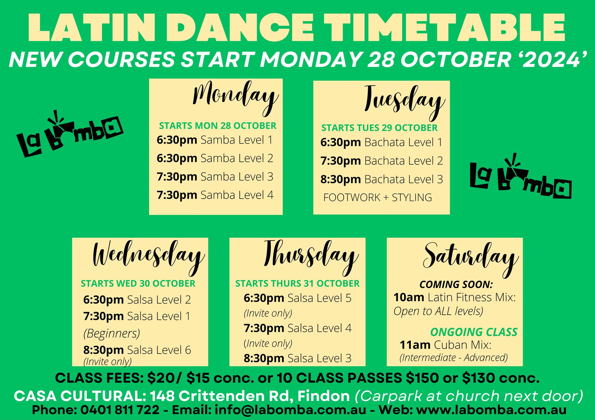 LEARN TO LATIN DANCE with La Bomba