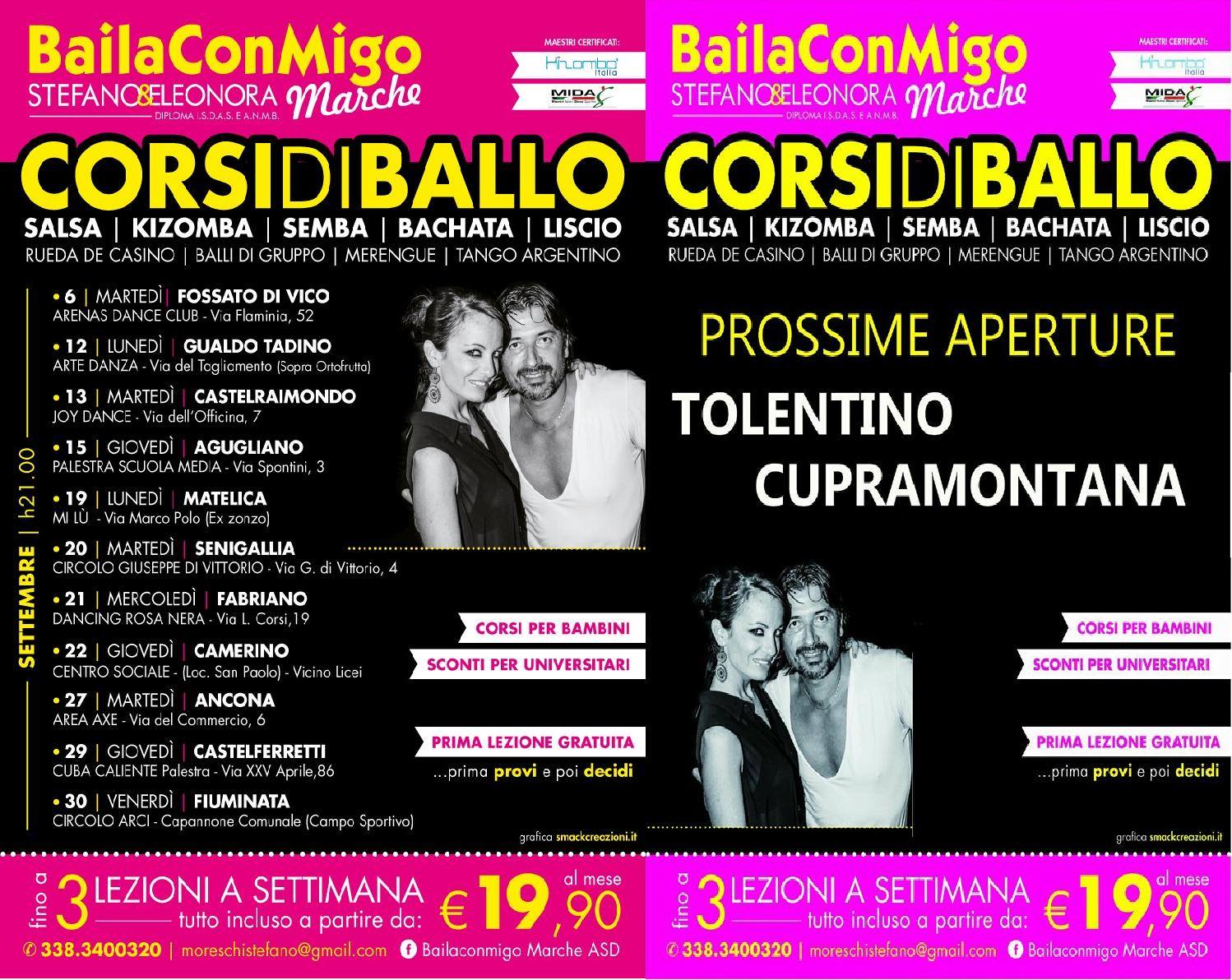 Presentazione Corsi Bailaconmigo 2016 2017!