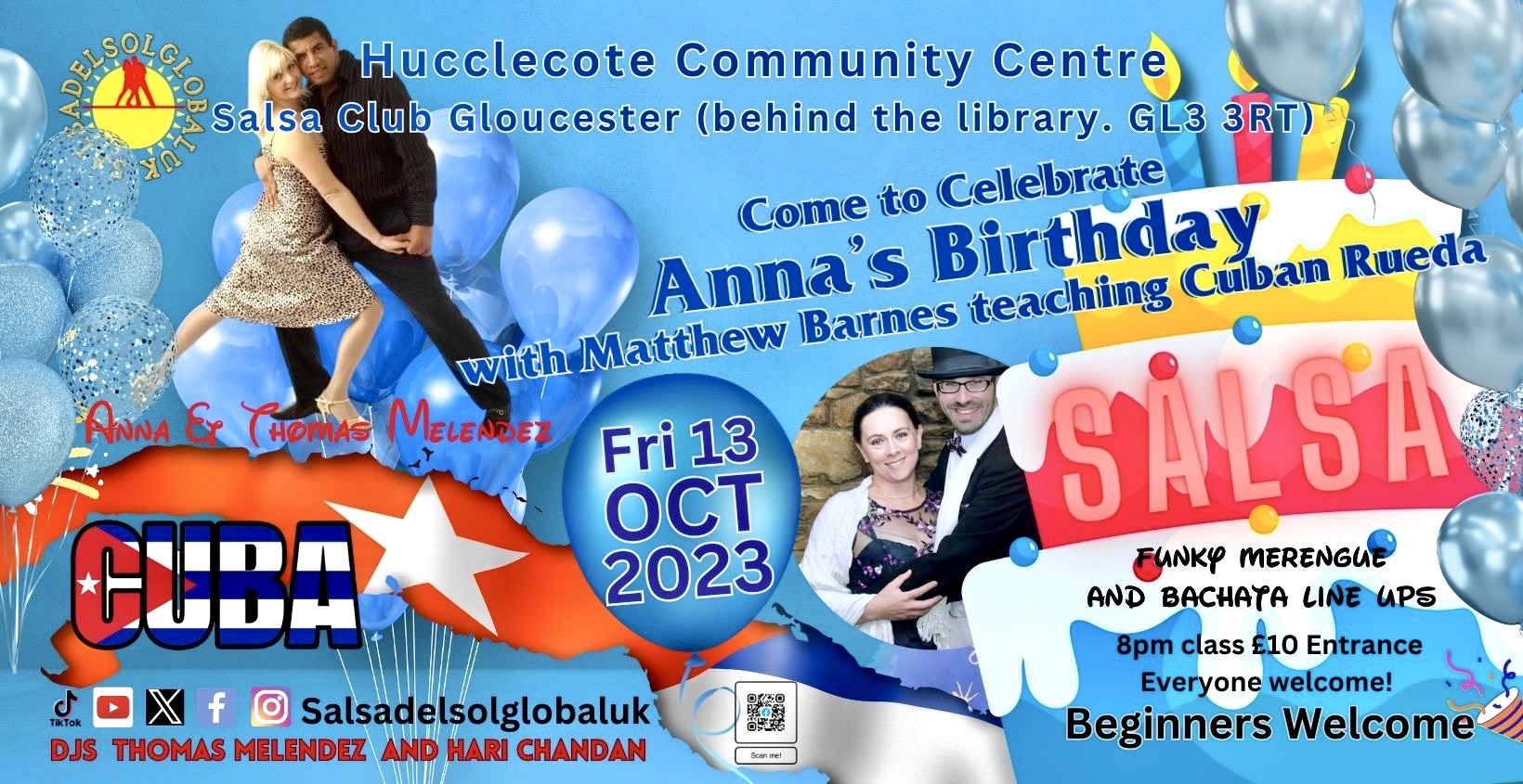 Come to celebrate Anna’s birthday with Cuban Rueda