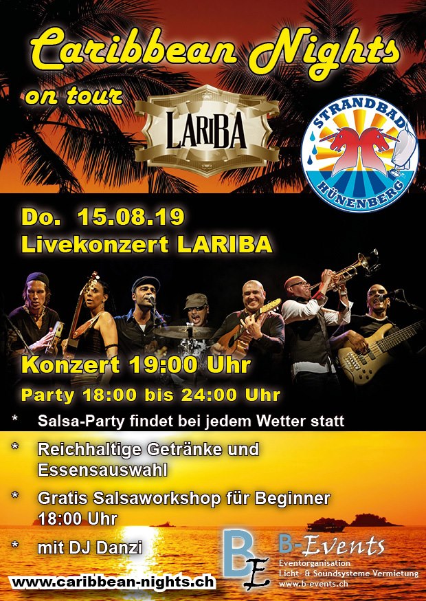 Caribbean Nights on tour 2019 mit Livekonzert * gratis * free *