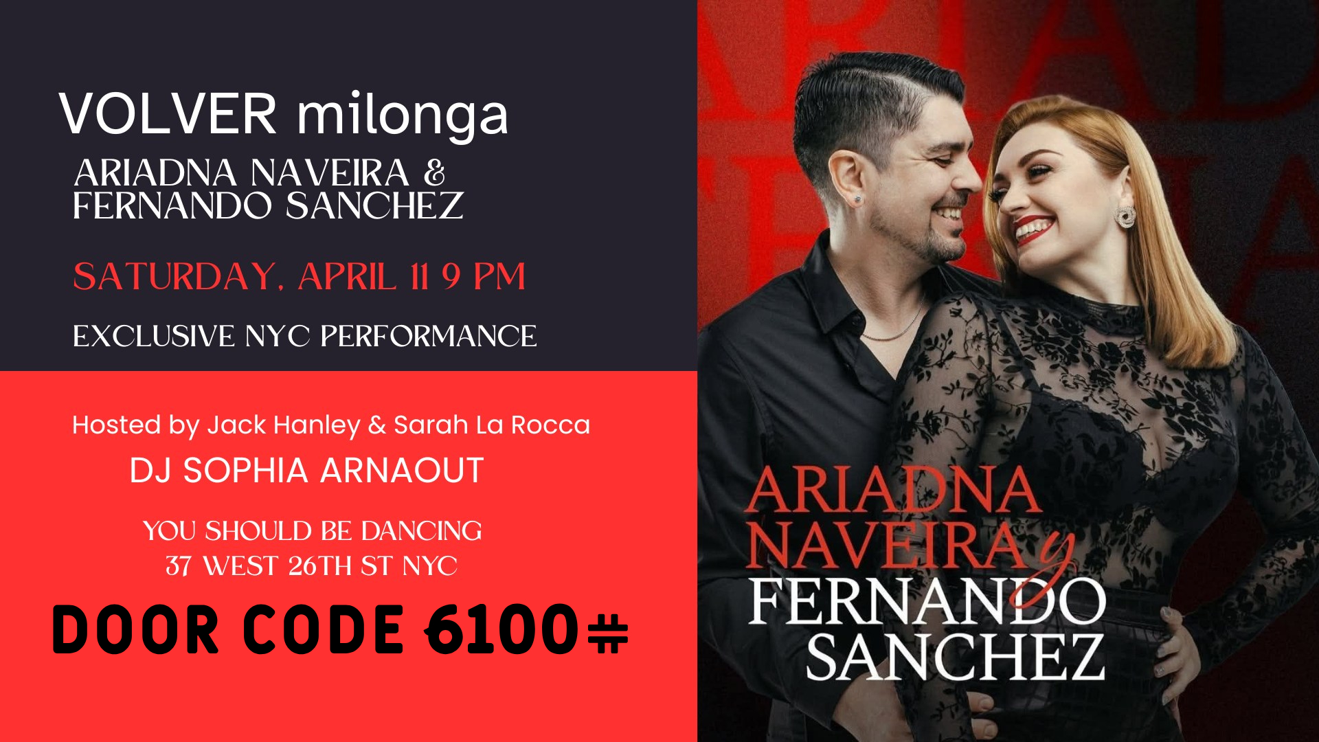 Volver with tango super stars Ariadna & Fernando