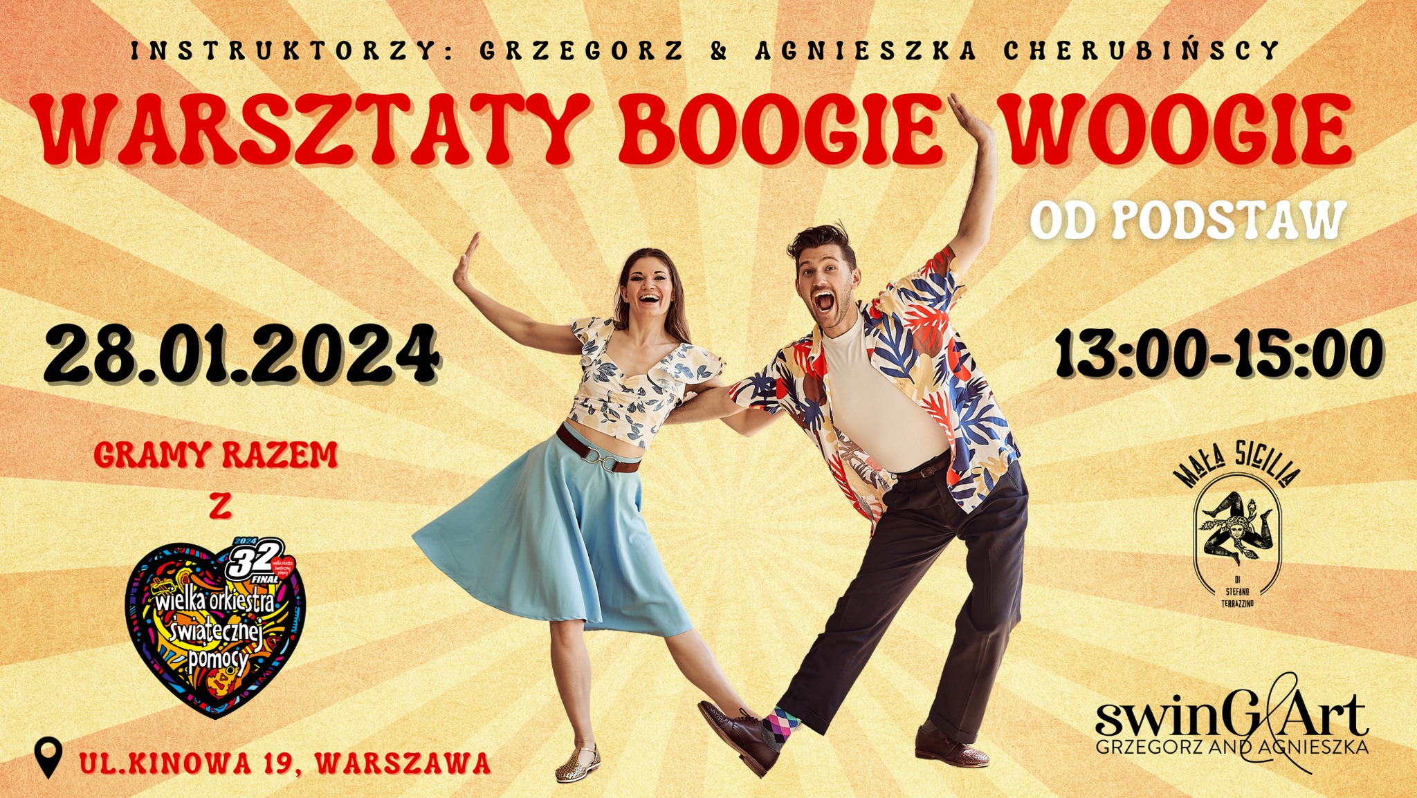 Warsztaty Boogie Woogie od Podstaw z Grzegorzem i Agnieszką Cherubińskimi - 28.01.2024