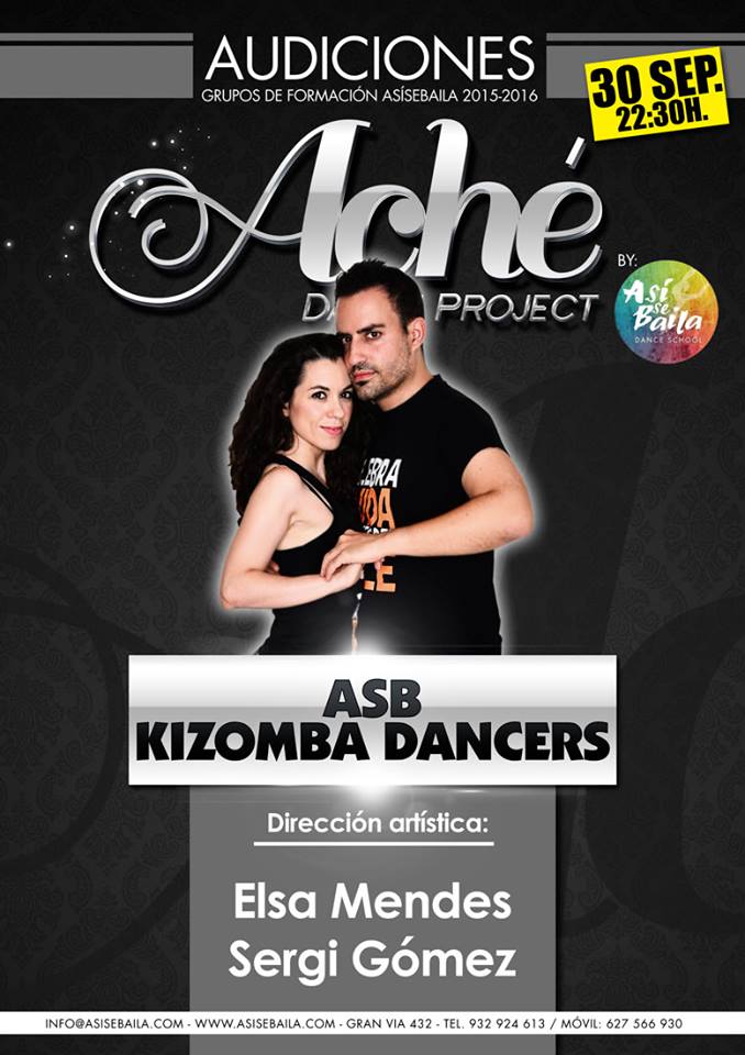 Audiciones Ache Dance Project Kizomba Dancers - 30 de Septiembre