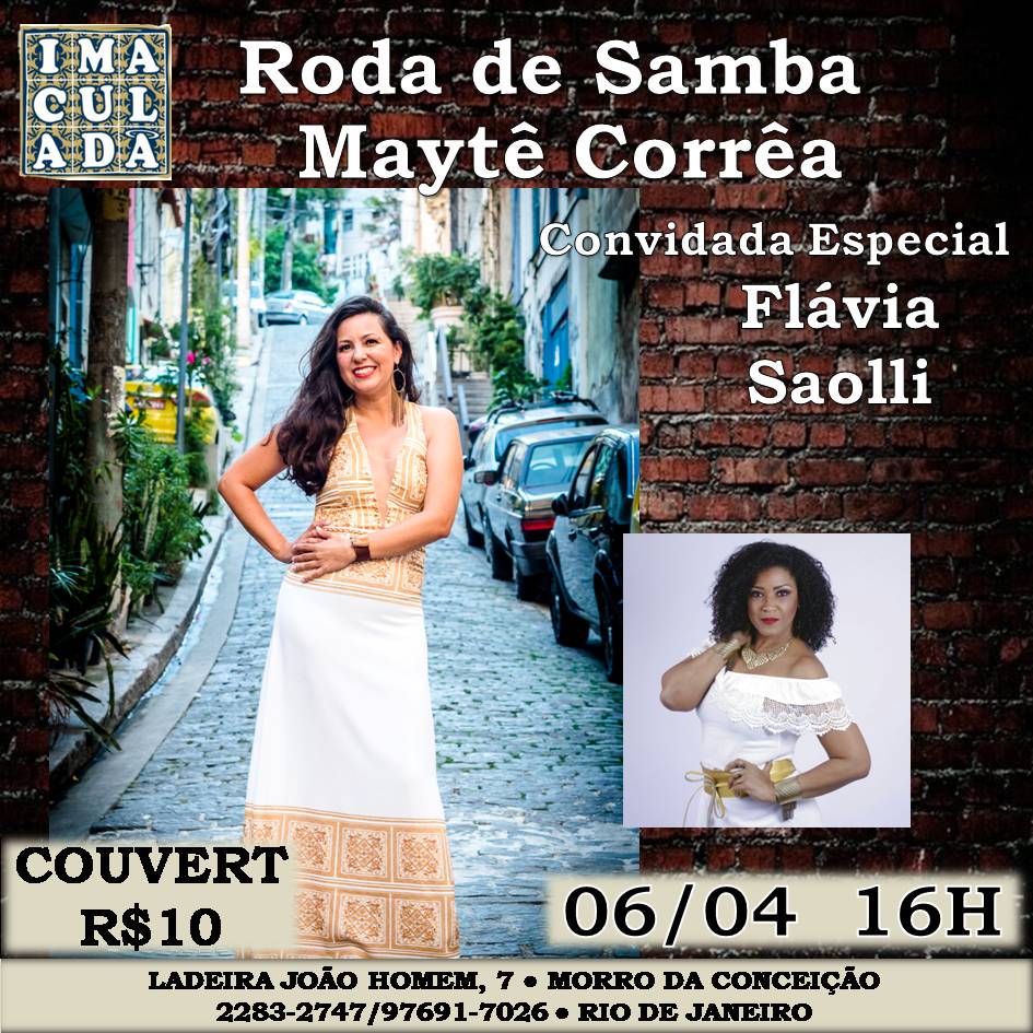 Roda de Samba com Maytê Corrêa convida Flávia Saolli