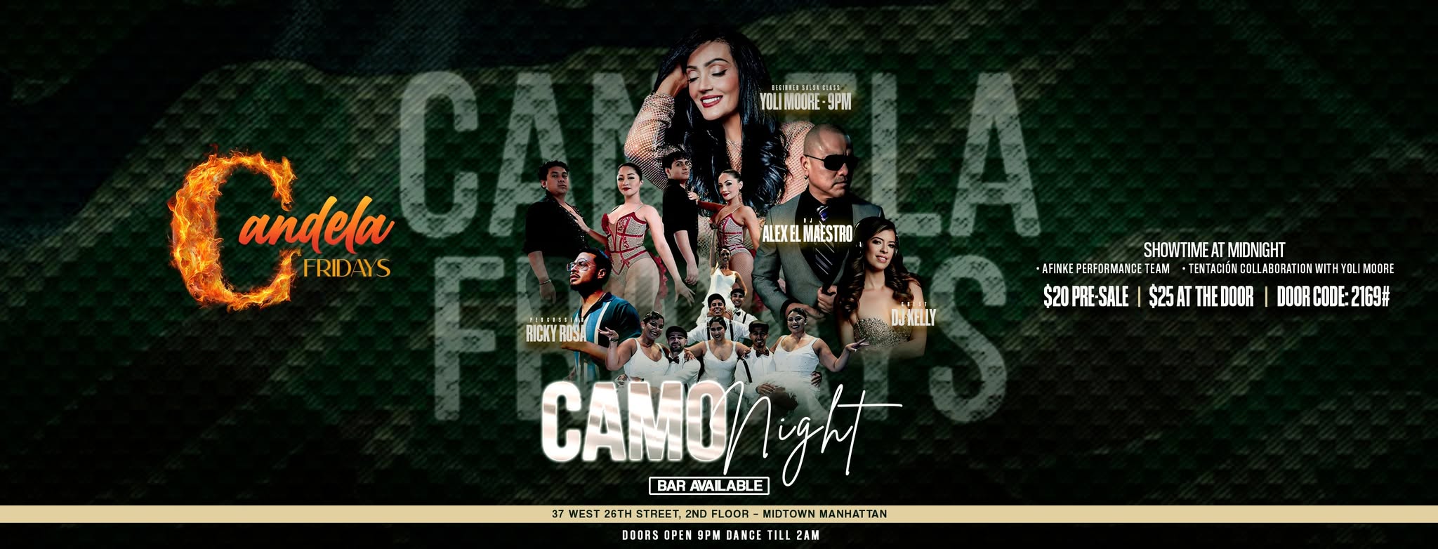 CANDELA FRIDAYS Salsa Social DECEMBER 5 CAMO NIGHT