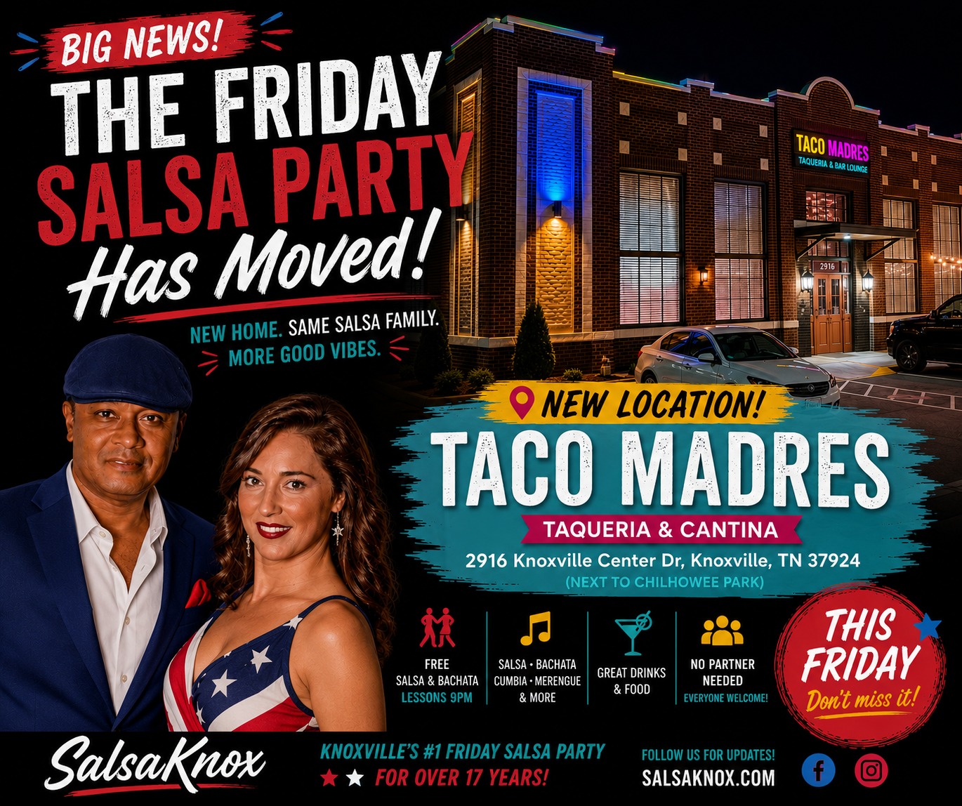 The New Friday Salsa Party at Taco Madres Knoxville, TN