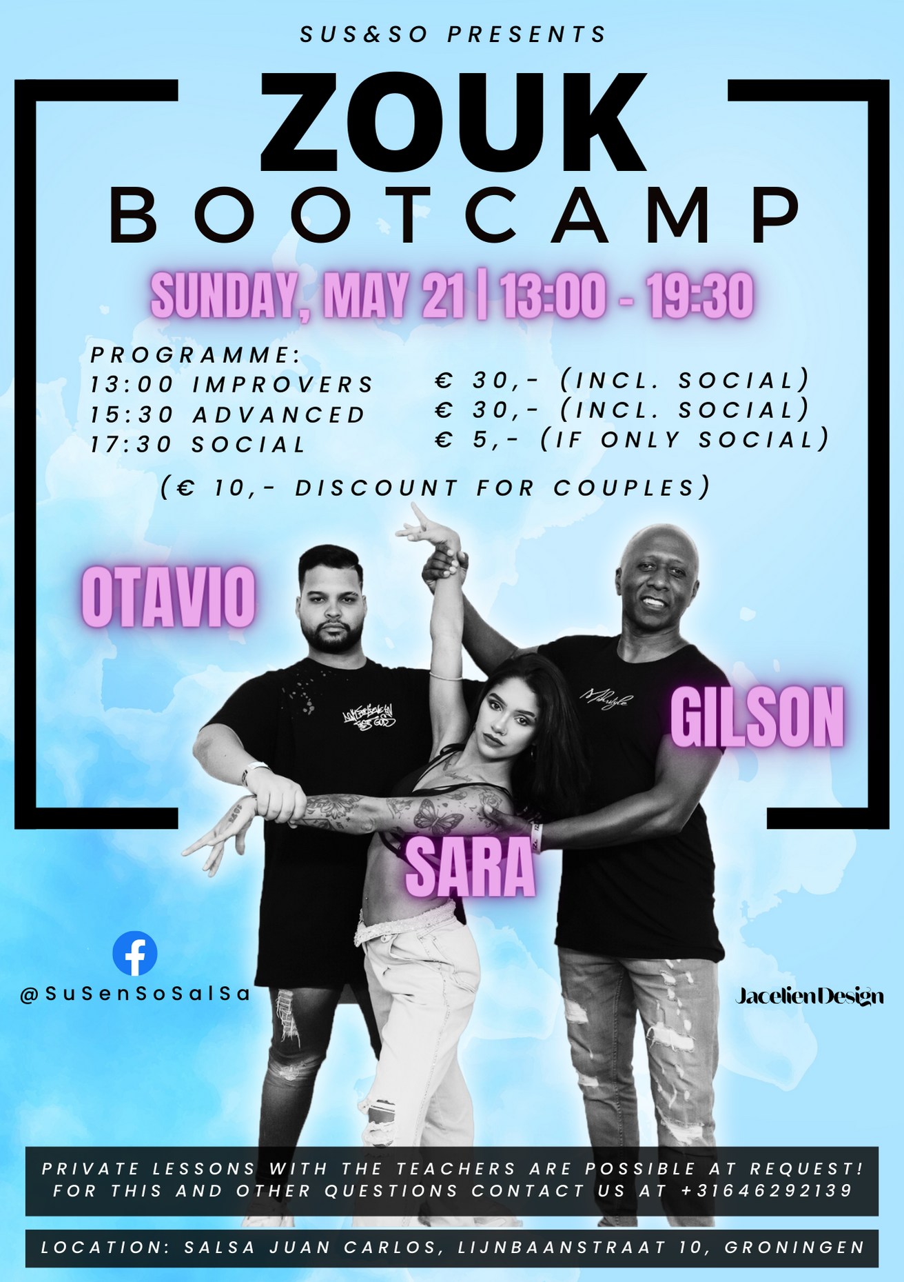 SuS&So presents SuS&Zouk: a Bootcamp with Gilson, Sara & Otavio