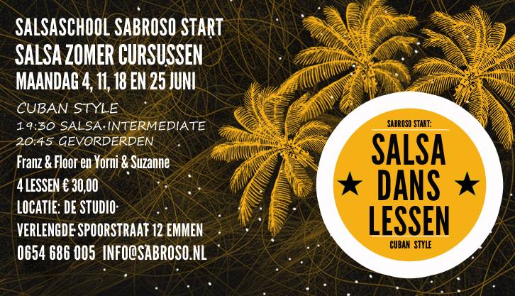 Zomer Salsa cursus 4 lessen Studio Postma