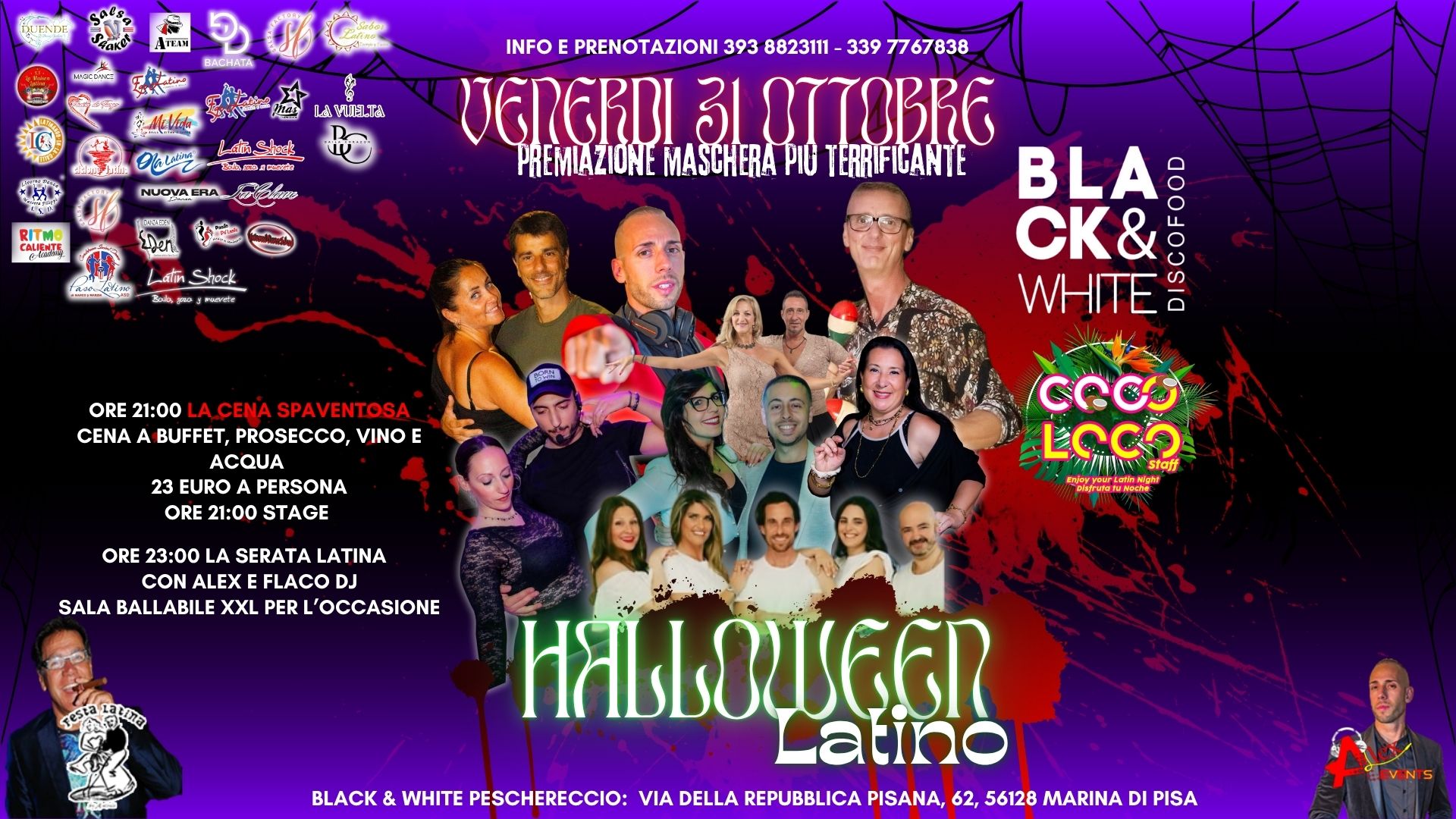 Venerdi 31 10 25 Halloween CocoLoco Latino @Black & White
