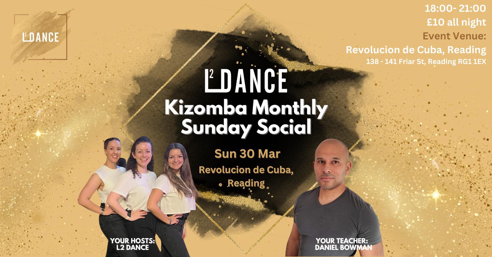 Kizomba Monthly Sunday Social - L2 Dance ☀️ March Edition ☀️