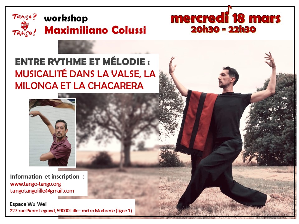 Workshop Musicalité avec Maximiliano Colussi : Valse, Milonga et Chacarera