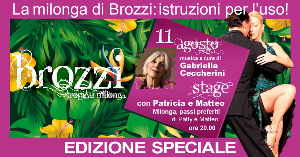 Brozzi: Tango, Aperitivo e stage con patricia e matteo