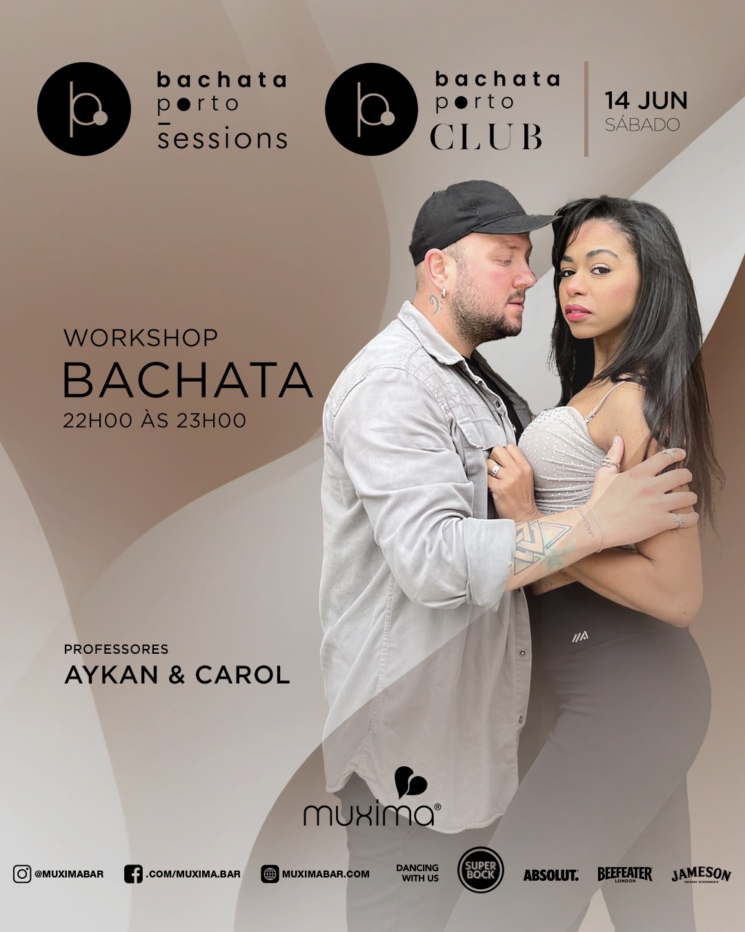 SÁBADO 14 JUNHO ➥ Workshop de BACHATA Sensual