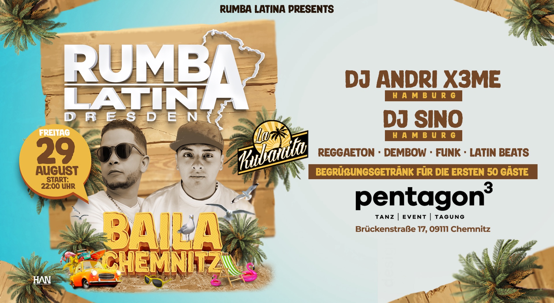 RUMBA LATINA BAILA CHEMNITZ - FR. 29.08. CLUB PENTAGON 3